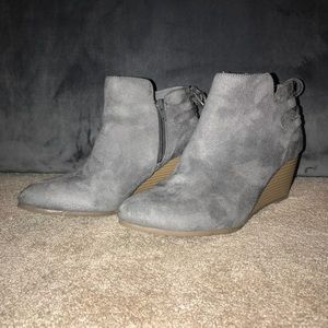 Gray Maurice’s Wedge Booties